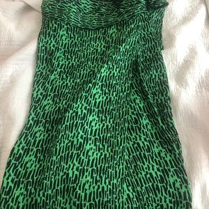 Vici, Top and Tie Skirt Matching Green and Black Set